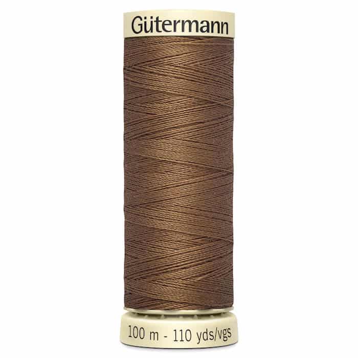 100 metre spool of Gutermann Sew-all Sewing Thread in 124 Caramel