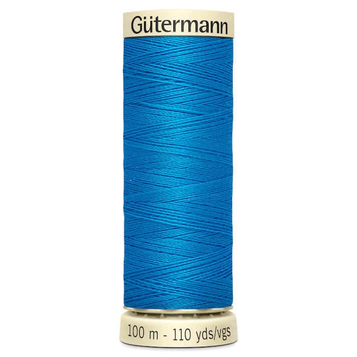 100 metre spool of Gutermann Sew-all Sewing Thread in 386 Bright Blue