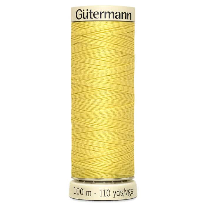 100 metre spool of Gutermann Sew-all Sewing Thread in 580 Lemon