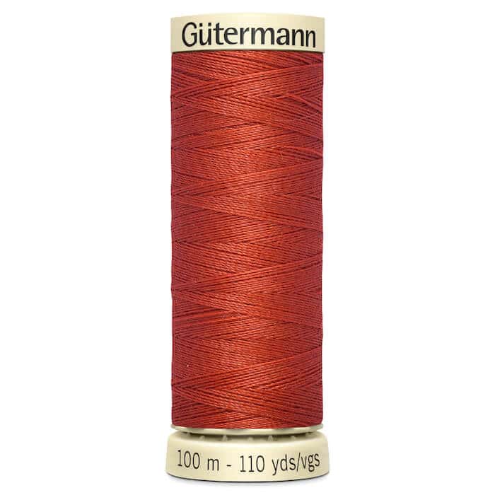100 metre spool of Gutermann Sew-all Sewing Thread in 589 Dark Coral
