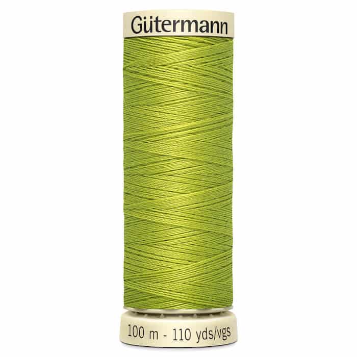 100 metre spool of Gutermann Sew-all Sewing Thread in 616 Lemon Grass