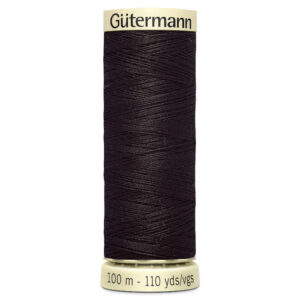 100 metre spool of Gutermann Sew-all Sewing Thread in 682 Darkest Brown