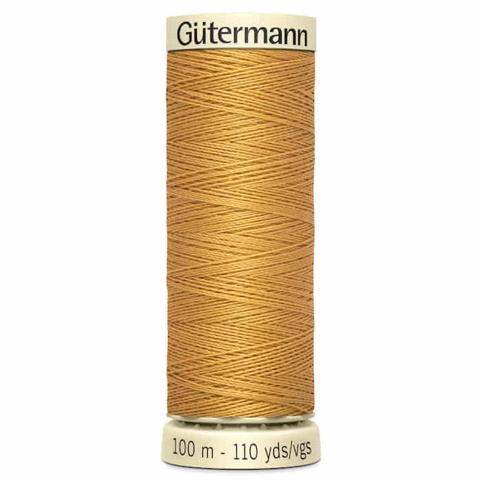 100 metre spool of Gutermann Sew-all Sewing Thread in 968 Jeans Gold