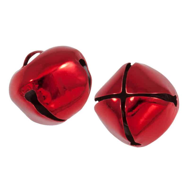 4 x Jingle Bell 3cm in Red