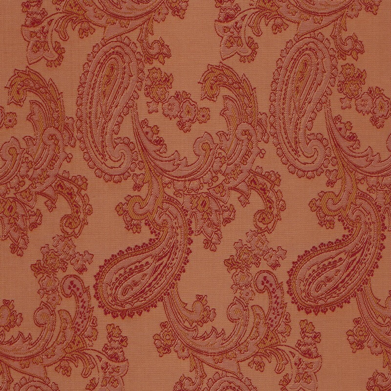 Paisley Jacquard Dress Jacket Lining Material in Ginger 19