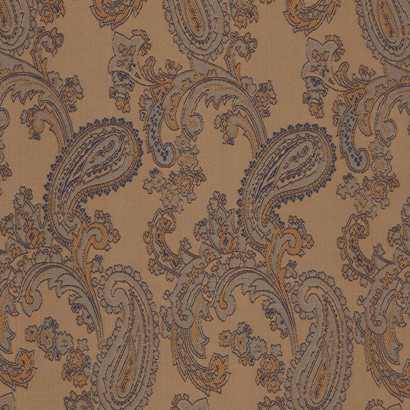 Paisley Jacquard Dress Jacket Lining Material in Bronze 02