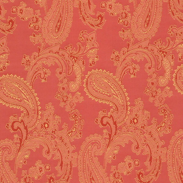 Paisley Jacquard Dress Jacket Lining Material in Persimmon 24