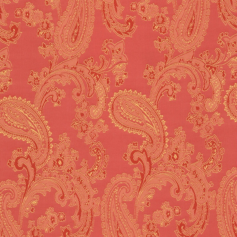 Paisley Jacquard Dress Jacket Lining Material in Persimmon 24