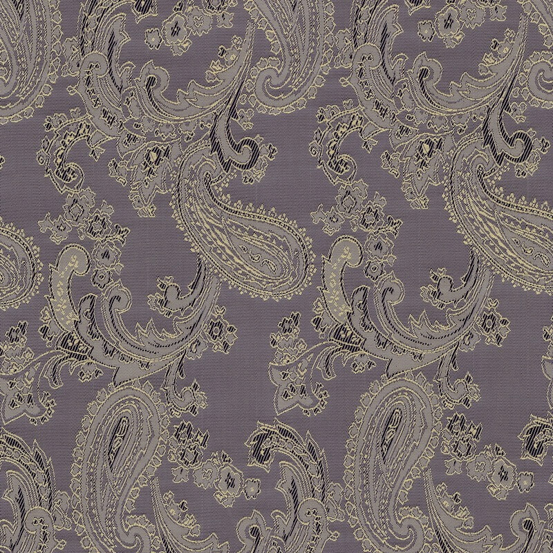Paisley Jacquard Dress Jacket Lining Material in Grape Gold 27