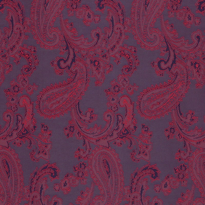 Paisley Jacquard Dress Jacket Lining Material in Mauve Red 30