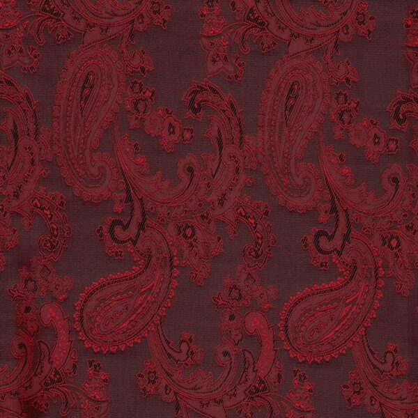 Paisley Jacquard Dress Jacket Lining Material in Wine Red 11