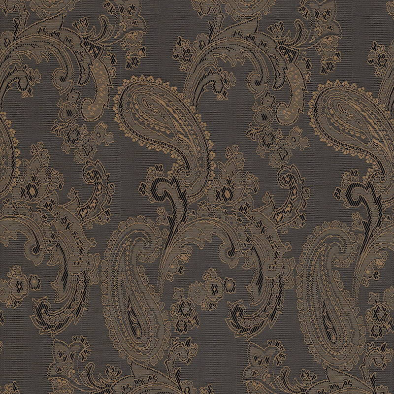 Paisley Jacquard Dress Jacket Lining Material in Brown Gold 15