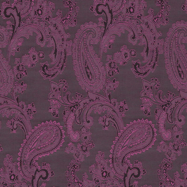 Paisley Jacquard Dress Jacket Lining Material in Mulberry Magenta 28