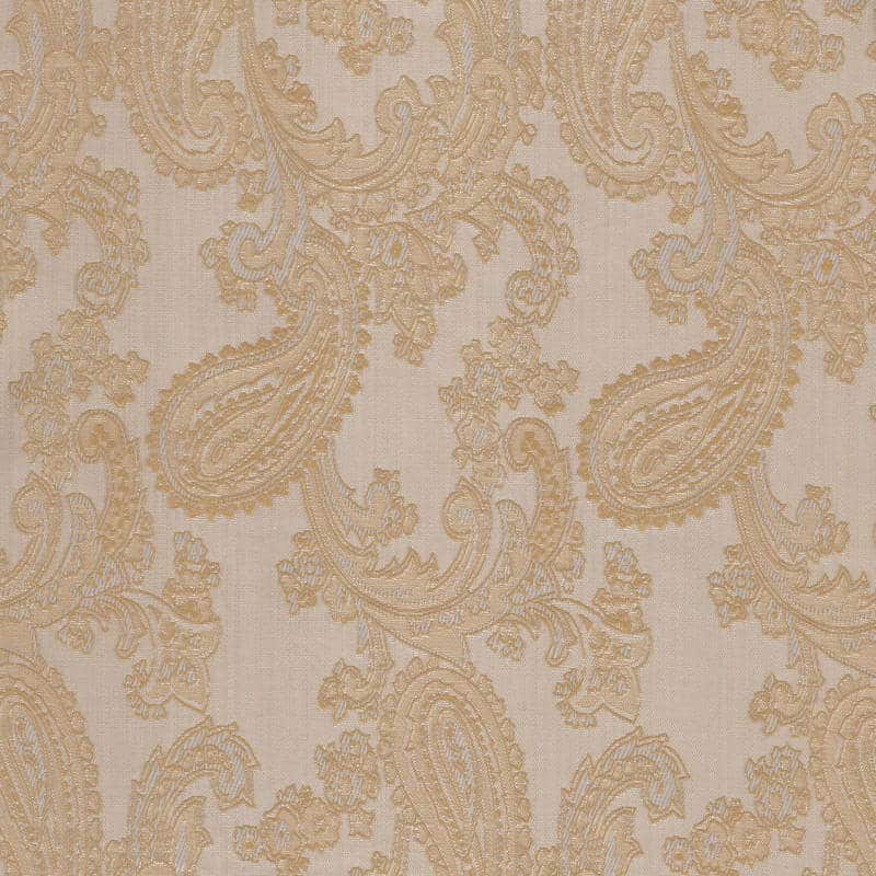 Paisley Jacquard Dress Jacket Lining Material in Stone Gold 03