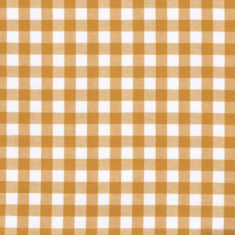 Cotton Classics Fabric in Ochre in Gingham 9mm