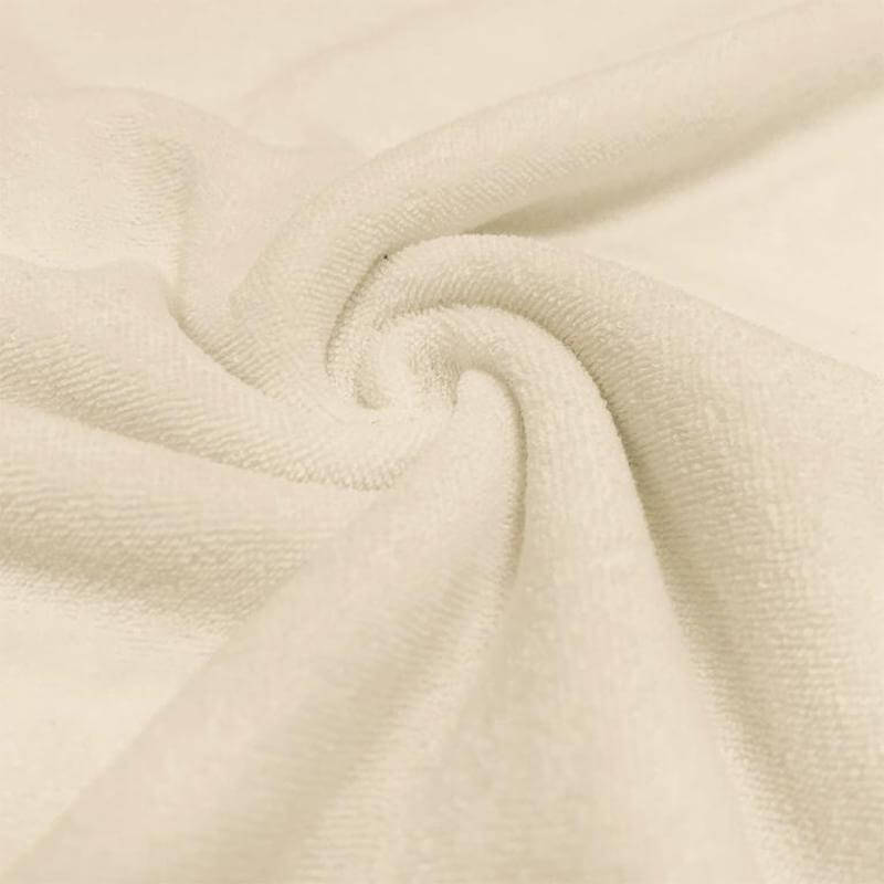 Fine Terry Bouclette Jersey Towelling & Dressmaking Fabric in Cream