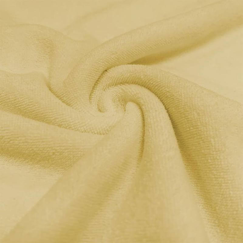 Fine Terry Bouclette Jersey Towelling & Dressmaking Fabric in Vanilla