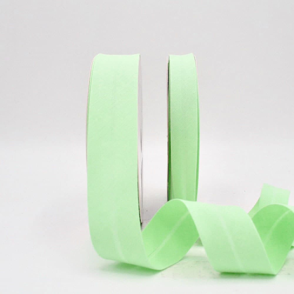 25m roll of Plain Bias Binding Tape Tape with 30mm width in Pastel Lime 356