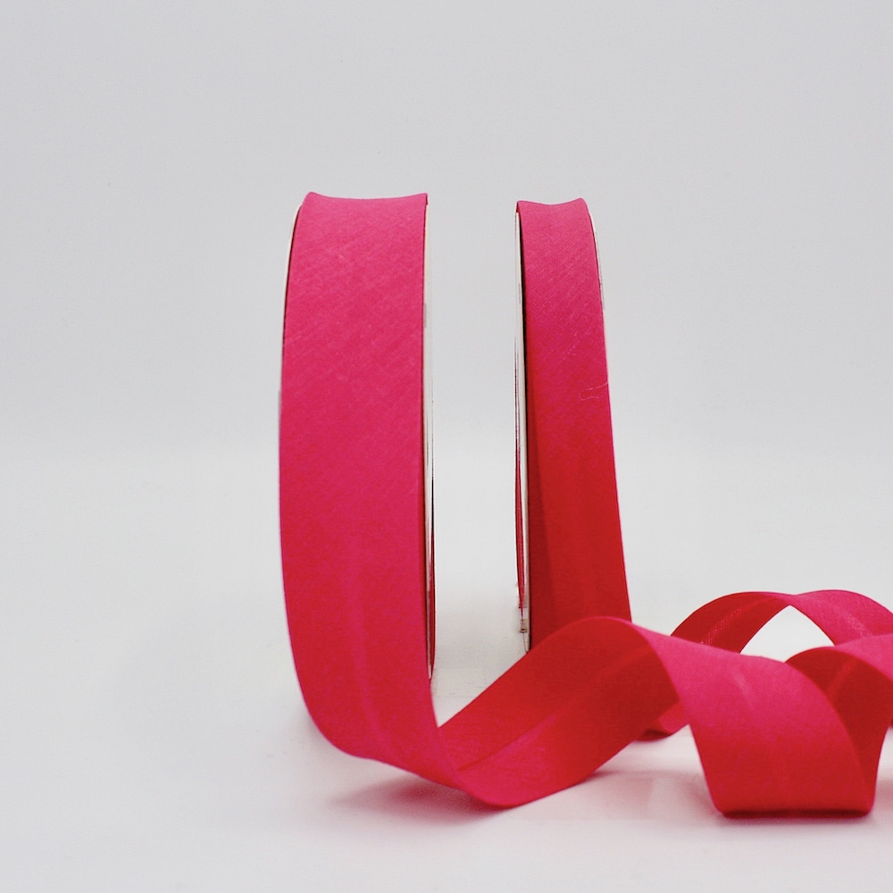 25m roll of Plain Bias Binding Tape with 30mm width in Cerise 35