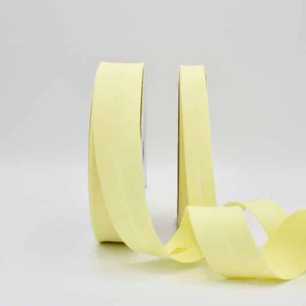 25m roll of Plain Bias Binding Tape with 30mm width in Lemon 65