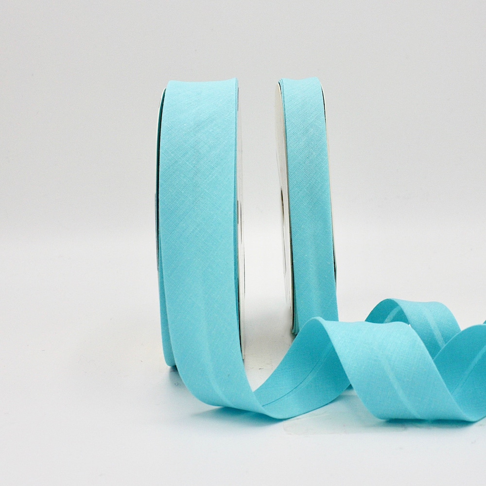 25m roll of Plain Bias Binding Tape with 30mm width in Light Turquoise 24