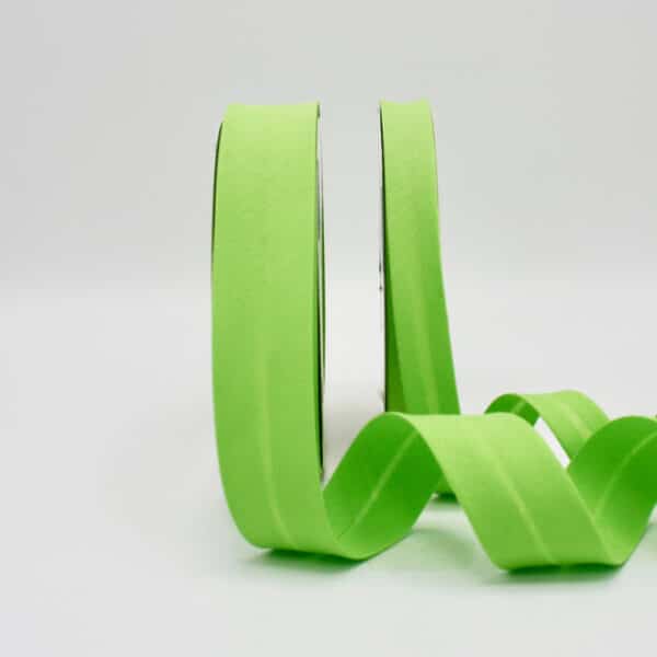 25m roll of Plain Bias Binding Tape with 30mm width in Lime Green 56