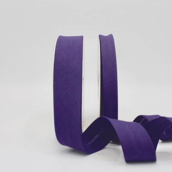 25m roll of Plain Bias Binding Tape with 30mm width in Purple 353