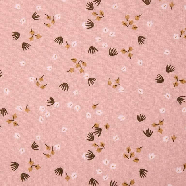 Printed Domotex Viscos Fabric Rayon Material with Yposia pattern in Pink