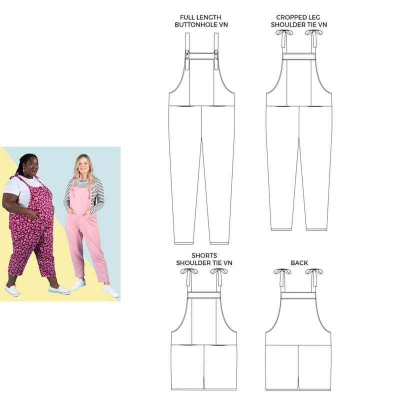 Tilly and the Buttons Sewing Pattern Erin Dungarees