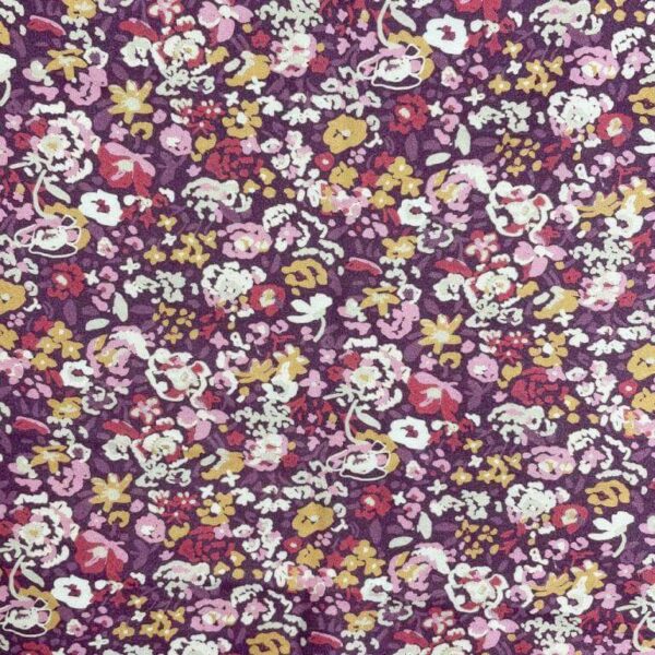 Viscose floral fabric print