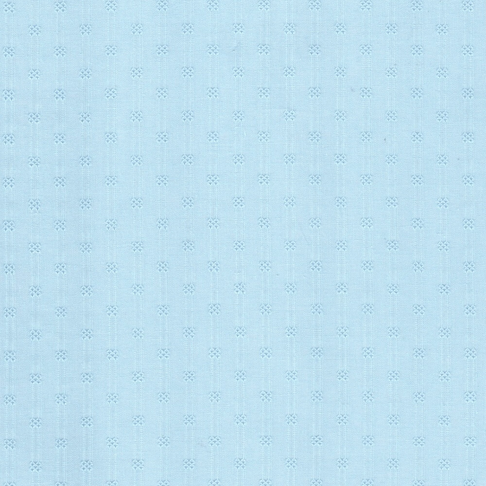 baby blue cotton dobby fabric close up