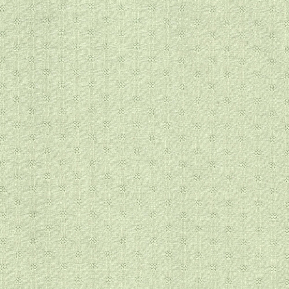 light green cotton dobby fabric close up