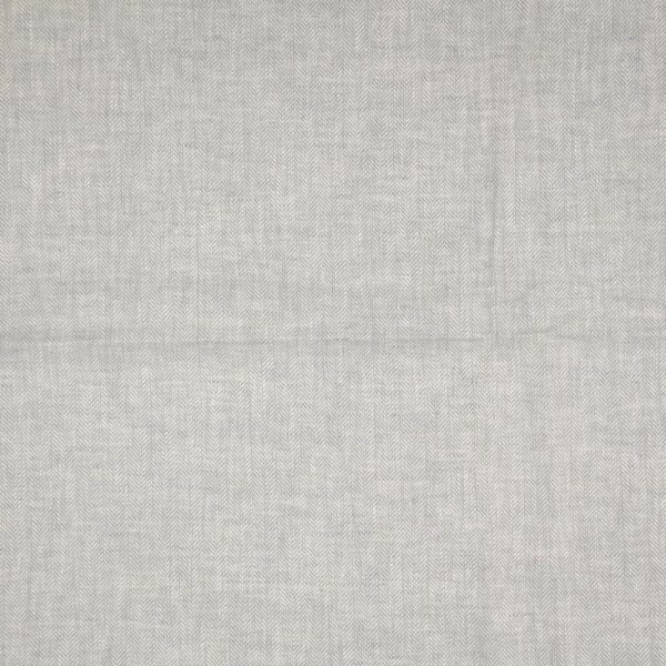 Dressmaking Linen and Cotton Fabric Yarn Dyed Herringbone Stripe in Silver 02