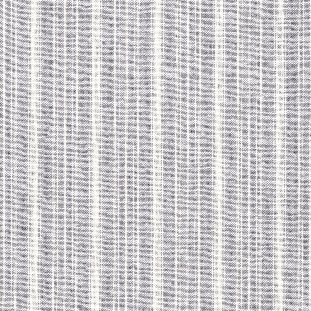 close up stripe cotton and linen fabric in grey