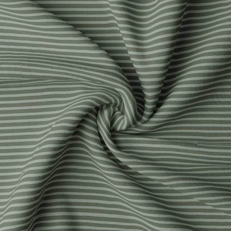 Marin Stripe Jersey Dress Fabric in Sage/Pistachio