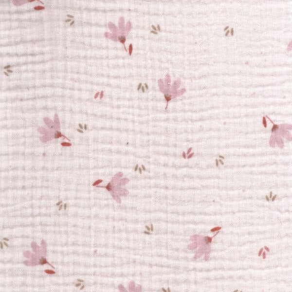 Double Gauze in Sevia Floral Fabric in Pink