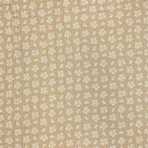 Double Gauze in Meesa Small Floral Fabric in Natural