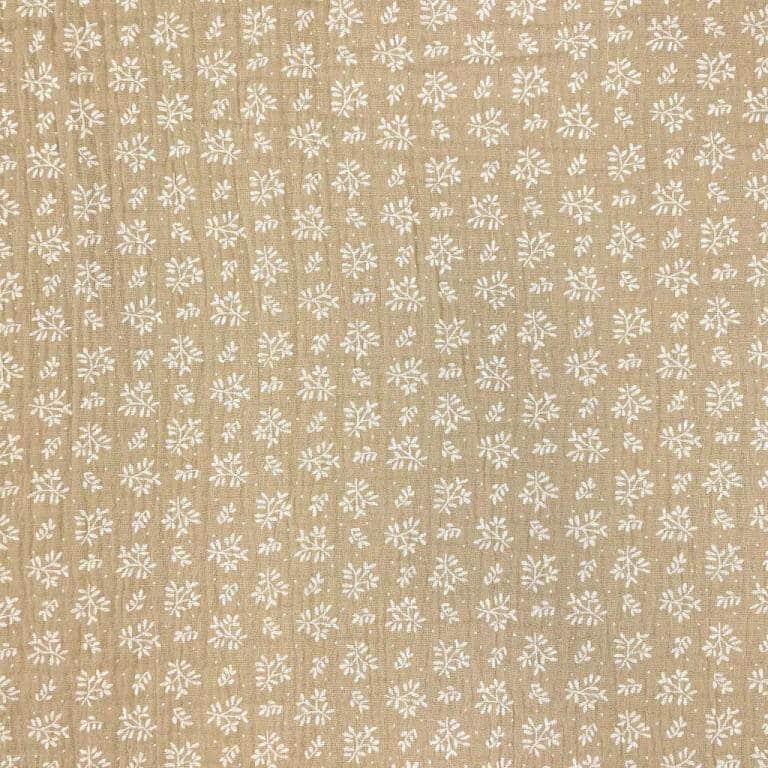 Double Gauze in Meesa Small Floral Fabric in Natural