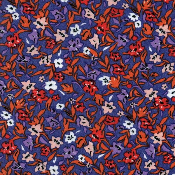 Printed Domotex Viscose Rayon Fabric in Ghizi Purple