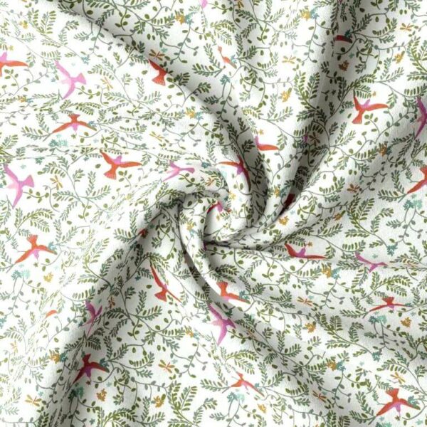 Woven Viscose Ibis Floral Fabric, image number 3