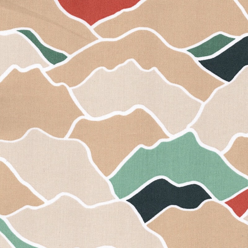 Desert mountains print from the Poterie collection - Domotex cotton fabrics