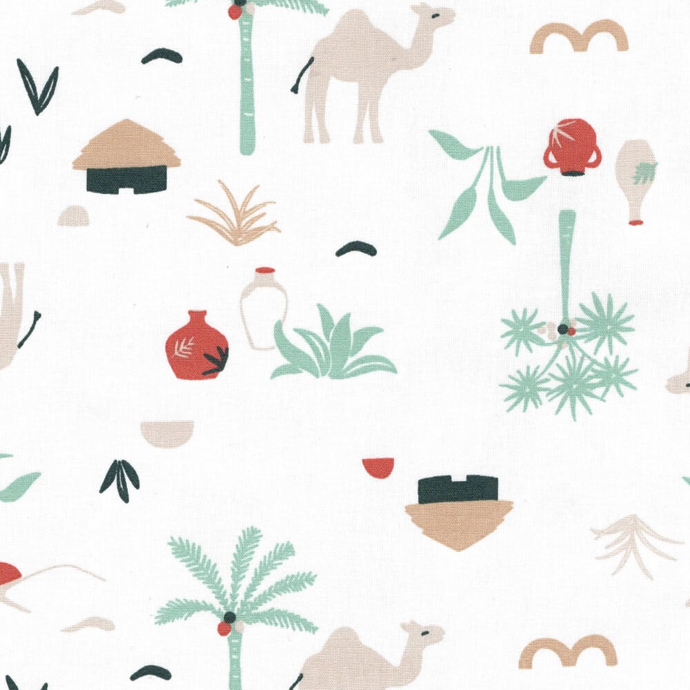 Desert oasis print from the Poterie collection - Domotex cotton fabrics