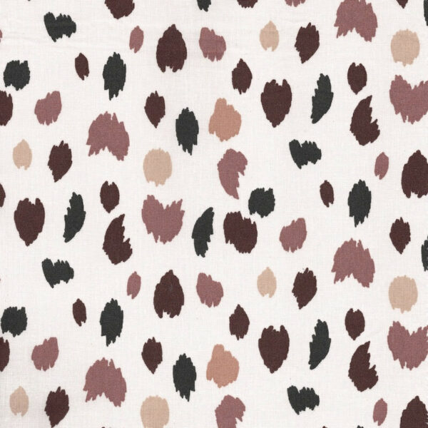 Irregular smudge spots on cream from the Felyna collection of cotton prints