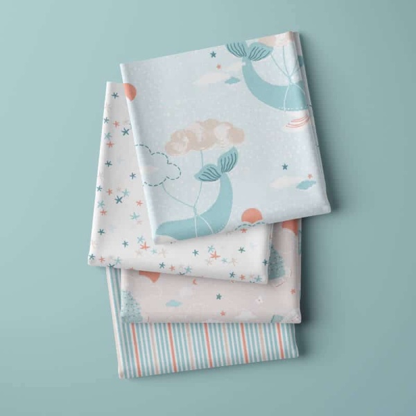 bundle of all designs in the the Belino whale children's collection