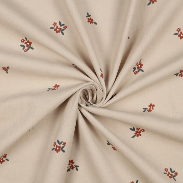 Marle Floral Babycord - Dusty Sand Image 2