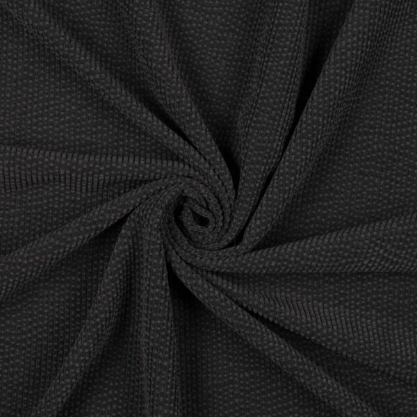 Bubble corduroy fabric soft black image 2
