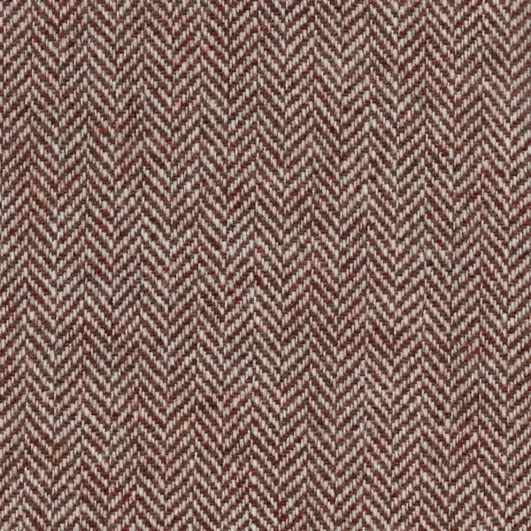 rich brown 100% wool herringbone tweed. Made in England