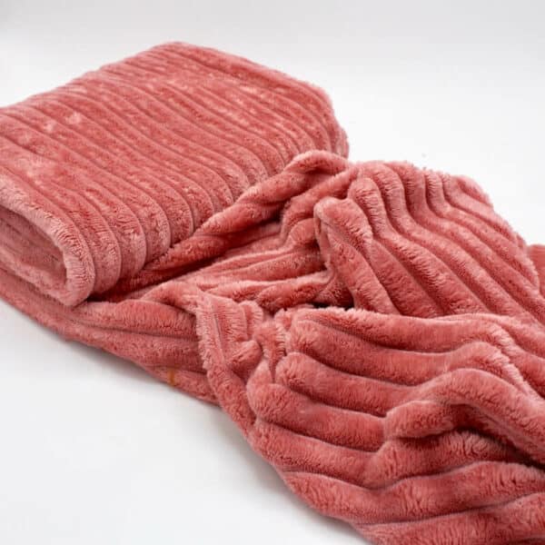Jumbo Ribbed Minky Fleece Fabric in Dusty Pink