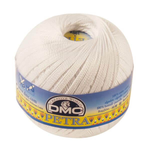 ball of petra crochet wool in ecru