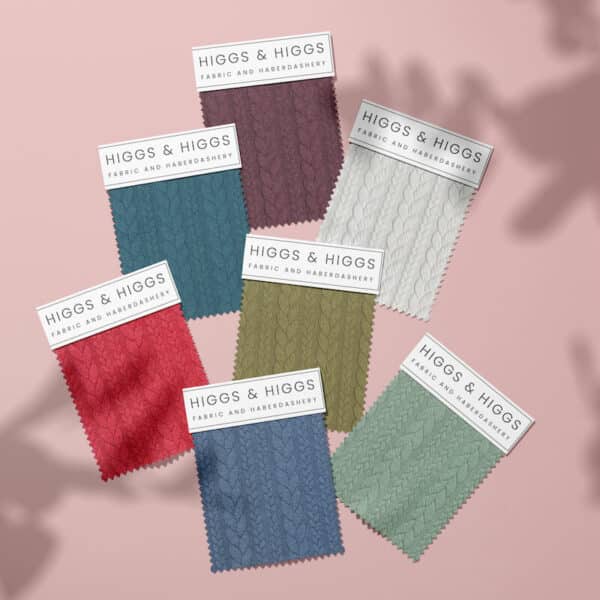 A selection of free samples in cable knit